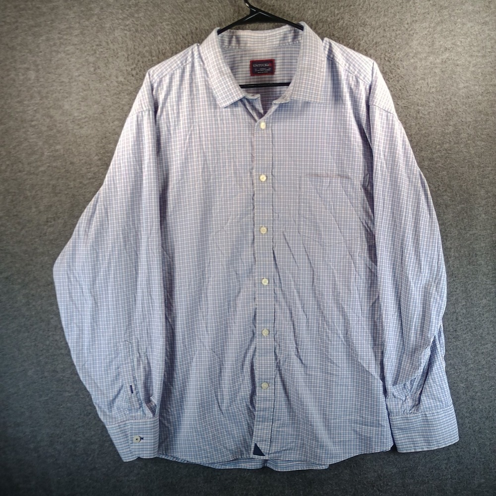 Untuckit Shirt‎ Men XXXLC Cotton Candy Checkered Pocket Performance Big & Tall